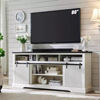 70 TV Stand for 80 Inch TVs with Sliding Door & Adjustable Shelf for Living Room