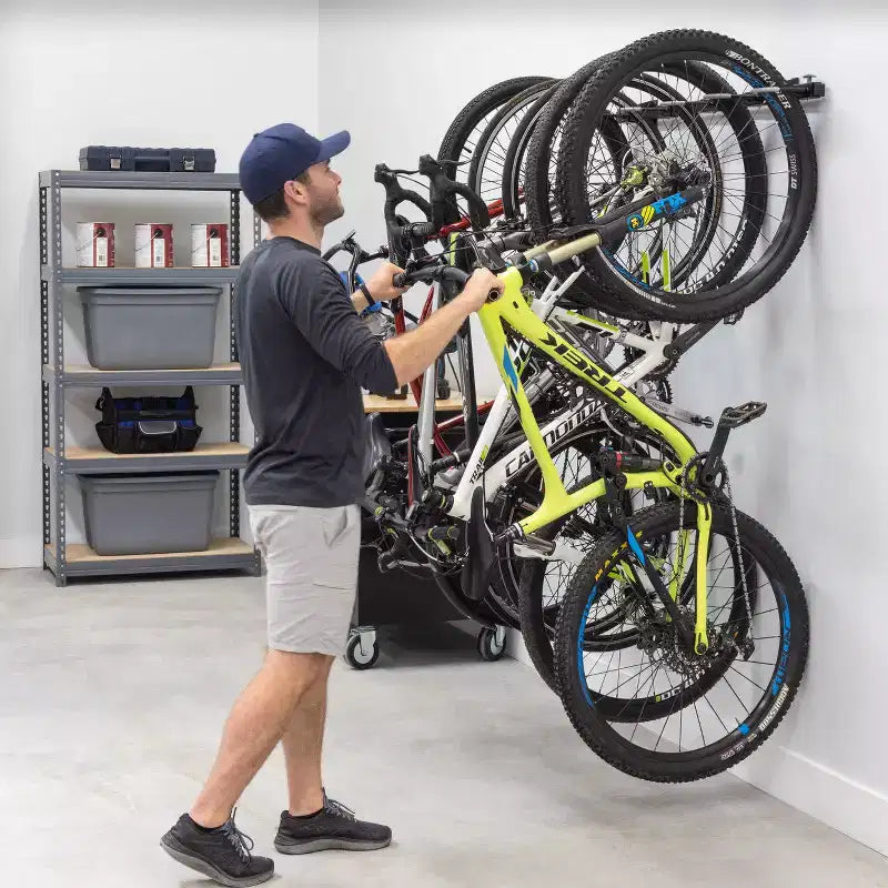 G-Bike | Sistema di stoccaggio regolabile a muro | Contiene 5 bici