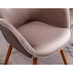 Poltrona d'accento Doarnin Contemporary Silky Velvet con bottoni, color cioccolato
