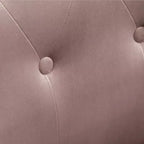 Poltrona d'accento Doarnin Contemporary Silky Velvet con bottoni, color cioccolato