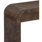 Consolle ad arco con cassetti, Tavolo da ingresso minimalista in legno con cassetti per ingresso