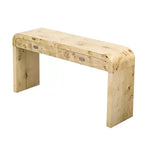 Consolle ad arco con cassetti, Tavolo da ingresso minimalista in legno con cassetti per ingresso