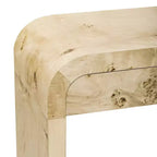 Consolle ad arco con cassetti, Tavolo da ingresso minimalista in legno con cassetti per ingresso
