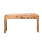 Consolle ad arco con cassetti, Tavolo da ingresso minimalista in legno con cassetti per ingresso