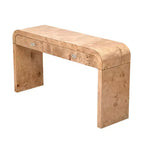 Consolle ad arco con cassetti, Tavolo da ingresso minimalista in legno con cassetti per ingresso
