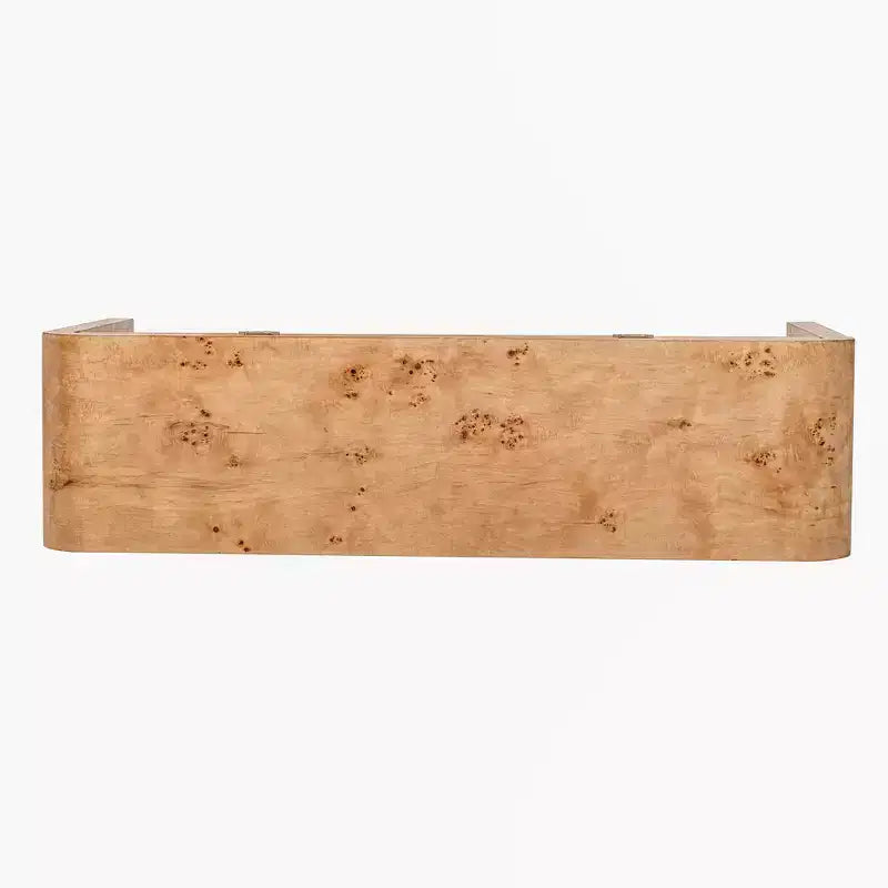 Consolle ad arco con cassetti, Tavolo da ingresso minimalista in legno con cassetti per ingresso