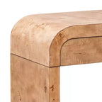 Consolle ad arco con cassetti, Tavolo da ingresso minimalista in legno con cassetti per ingresso