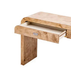 Consolle ad arco con cassetti, Tavolo da ingresso minimalista in legno con cassetti per ingresso