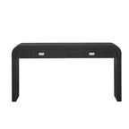 Consolle ad arco con cassetti, Tavolo da ingresso minimalista in legno con cassetti per ingresso