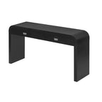 Consolle ad arco con cassetti, Tavolo da ingresso minimalista in legno con cassetti per ingresso