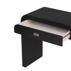 Consolle ad arco con cassetti, Tavolo da ingresso minimalista in legno con cassetti per ingresso