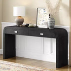 Arched Console Table with Storage, Minimalist Wood Entryway Table with Drawers for Entryway