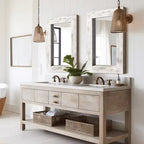 Specchio da bagno rustico con cornice in legno massello da parete per camera da letto, soggiorno, ingresso, decorazione da parete