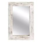 Specchio da bagno rustico con cornice in legno massello da parete per camera da letto, soggiorno, ingresso, decorazione da parete