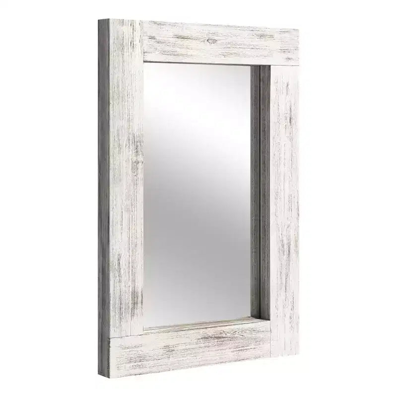 Specchio da bagno rustico con cornice in legno massello da parete per camera da letto, soggiorno, ingresso, decorazione da parete