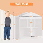 Libreria per bambini con tetto, organizzatore portaoggetti a 5 cubi con ripiano superiore, libreria moderna per sala giochi, camera da letto, aula, 89 x 89 x 30 cm