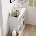 Libreria per bambini con tetto, organizzatore portaoggetti a 5 cubi con ripiano superiore, libreria moderna per sala giochi, camera da letto, aula, 89 x 89 x 30 cm