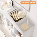 Libreria per bambini con tetto, organizzatore portaoggetti a 5 cubi con ripiano superiore, libreria moderna per sala giochi, camera da letto, aula, 89 x 89 x 30 cm