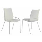 Chintaly Imports,Contemporary White Upholstered Side Chair