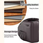 Poltrona reclinabile da 22'', manuale in pelle PU con portabicchieri e tasche laterali, design ergonomico per asilo nido, soggiorno, camera da letto