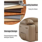 Poltrona reclinabile da 22'', manuale in pelle PU con portabicchieri e tasche laterali, design ergonomico per asilo nido, soggiorno, camera da letto