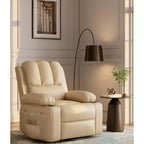 Poltrona reclinabile da 22'', manuale in pelle PU con portabicchieri e tasche laterali, design ergonomico per asilo nido, soggiorno, camera da letto