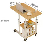 Tavolino Regolabile in Altezza per Laptop con Ruote, Tavolino da Divano con Cassetto Portaoggetti per Soggiorno Camera da Letto