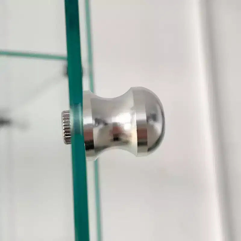 Vetrinetta in vetro temperato, Armadietto portavino, Classificatore, Luce Paipai a batteria, Piedini regolabili, Soggiorno Camera da letto Ufficio, Bianco