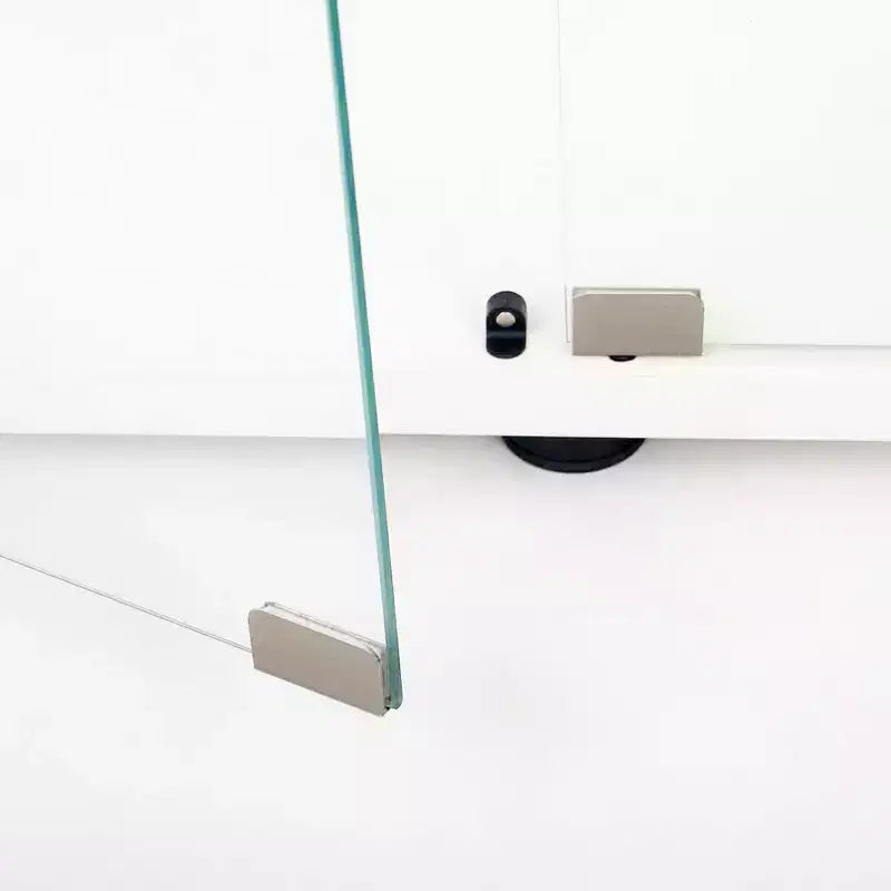 Vetrinetta in vetro temperato, Armadietto portavino, Classificatore, Luce Paipai a batteria, Piedini regolabili, Soggiorno Camera da letto Ufficio, Bianco