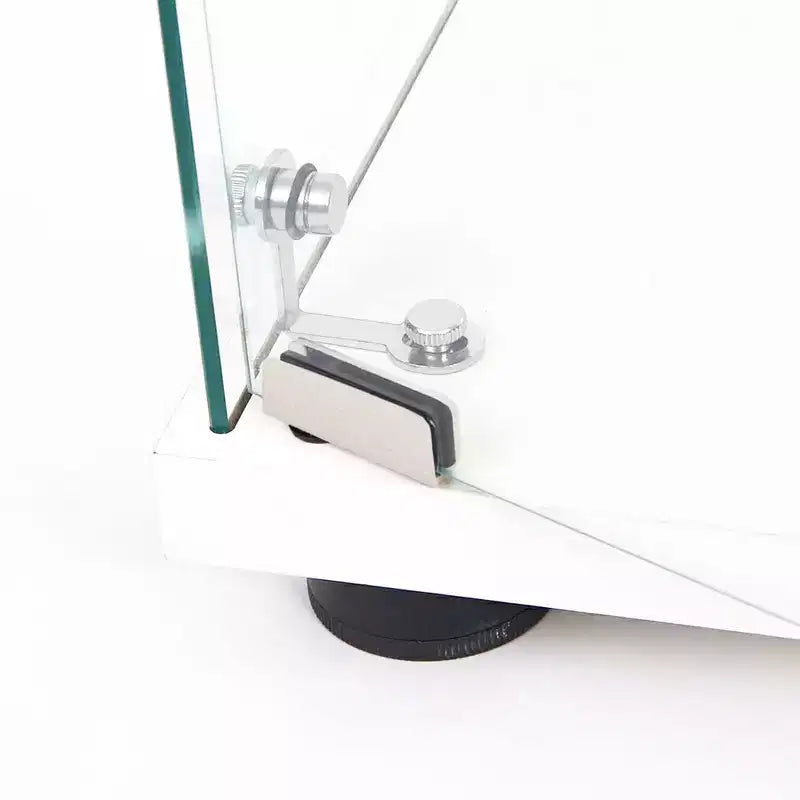 Vetrinetta in vetro temperato, Armadietto portavino, Classificatore, Luce Paipai a batteria, Piedini regolabili, Soggiorno Camera da letto Ufficio, Bianco