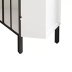 Mobile ad angolo bianco, Vetrina in vetro, Libreria ad angolo, Mobile bar per soggiorno, camera da letto, ufficio, corridoio, studio, bianco