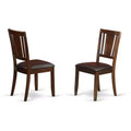 HomeStock Belmont Dining Chair, Wood Seat, Mahogany Finish, 19 L x 18 W x 35.5 H, Set of Two