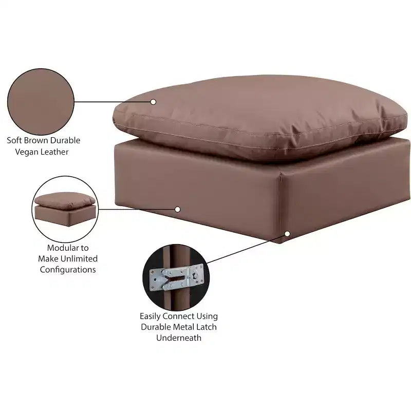 Pouf in pelle vegana Indulge