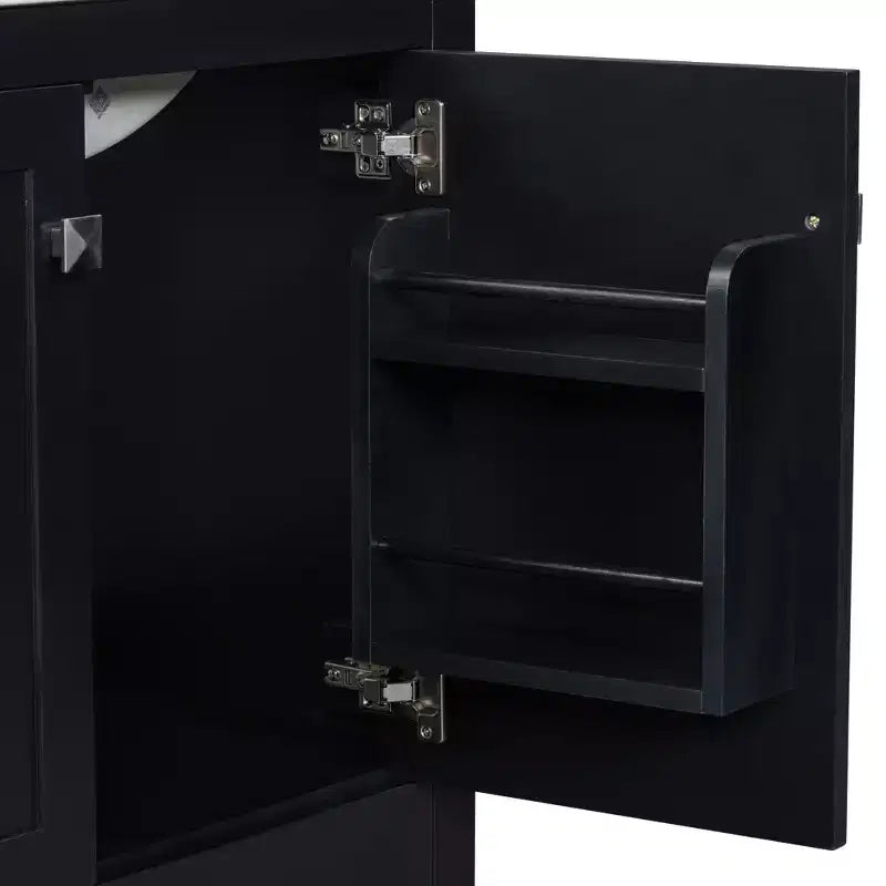 Mobile bagno a doppia lavabo 48 Vintage, con ante a chiusura ammortizzata e ripiano