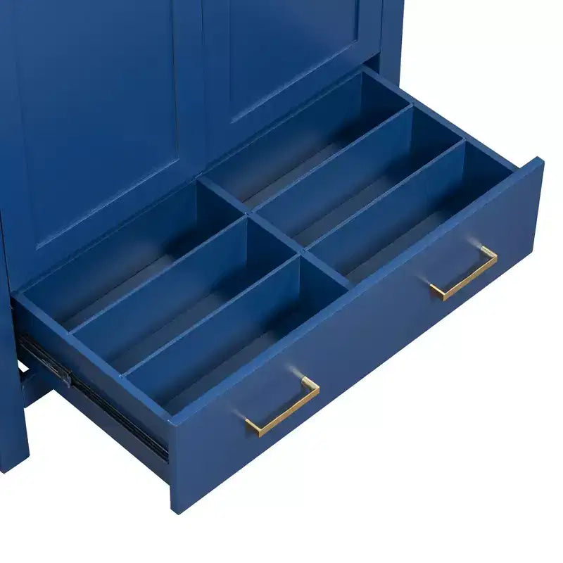 Mobile bagno a doppia lavabo 48 Vintage, con ante a chiusura ammortizzata e ripiano