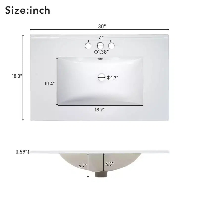 Mobile bagno a doppia lavabo 48 Vintage, con ante a chiusura ammortizzata e ripiano