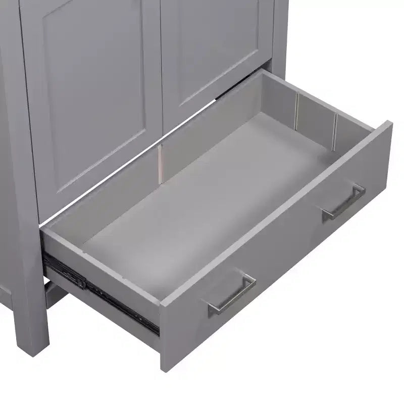 Mobile bagno a doppia lavabo 48 Vintage, con ante a chiusura ammortizzata e ripiano