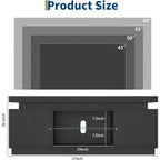 Mobile porta TV moderno da 63 pollici con prese di corrente, ripiano regolabile e contenitore, console multimediale per soggiorno