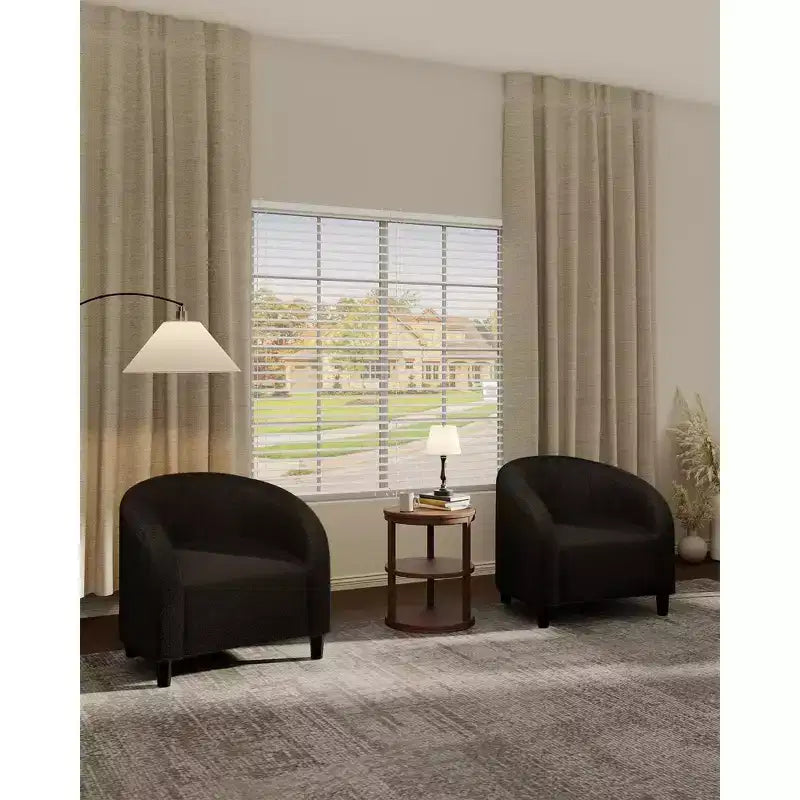 Poltrona d'accento, Poltroncine a barile in boucle accoglienti, Comoda poltrona club rotonda, Poltrona moderna con morbido cuscino, per Soggiorno, Camera da letto, Lettura