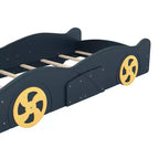 Letto a piattaforma a forma di auto Dean con ruote e contenitore