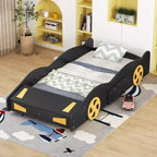 Letto a piattaforma a forma di auto Dean con ruote e contenitore