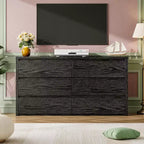 6 Drawer Dresser for Bedroom, Wide Wood Chest of Drawers Handle Free, Large Modern Dresser Storage Cabinet for Living Room, Hallway Entryway