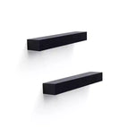 18.11 Mensola galleggiante nera in legno, con staffa invisibile, perfetta per l'arredo di bagno/camera da letto/cucina o come espositore per libri/piante, facile da installare.