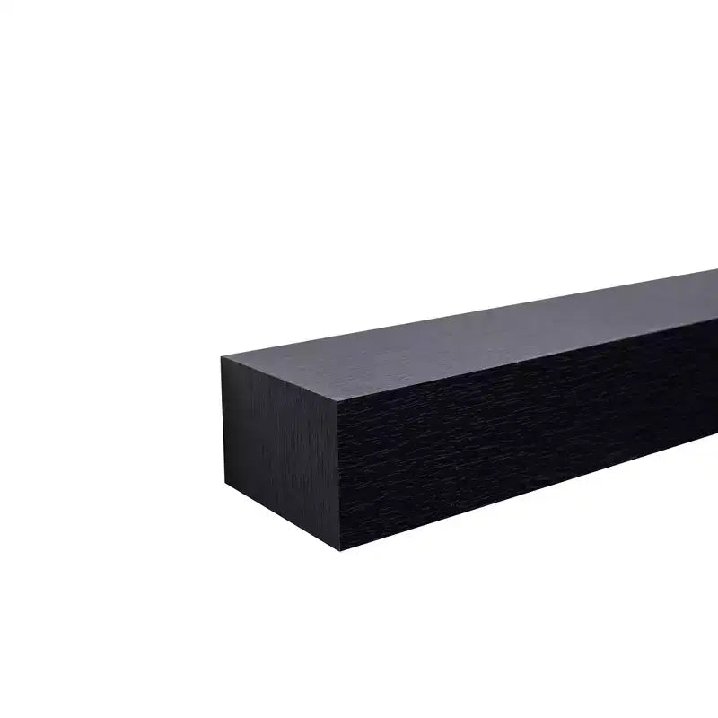 18.11 Mensola galleggiante nera in legno, con staffa invisibile, perfetta per l'arredo di bagno/camera da letto/cucina o come espositore per libri/piante, facile da installare.