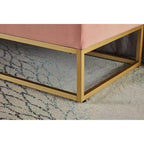 58.6 Panca Ottomana di Tendenza a Fondo Letto con Contenitore, Ottomana di Lusso in Velluto, Panca Accento Imbottita in Morbida Schiuma con Gambe in Ferro, Capacità 227 kg
