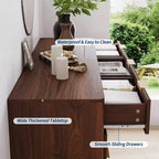 Cassettiera a 9 cassetti con piano effetto marmo, cassettone moderno scanalato, ampio organizer per camera da letto o soggiorno, quercia naturale