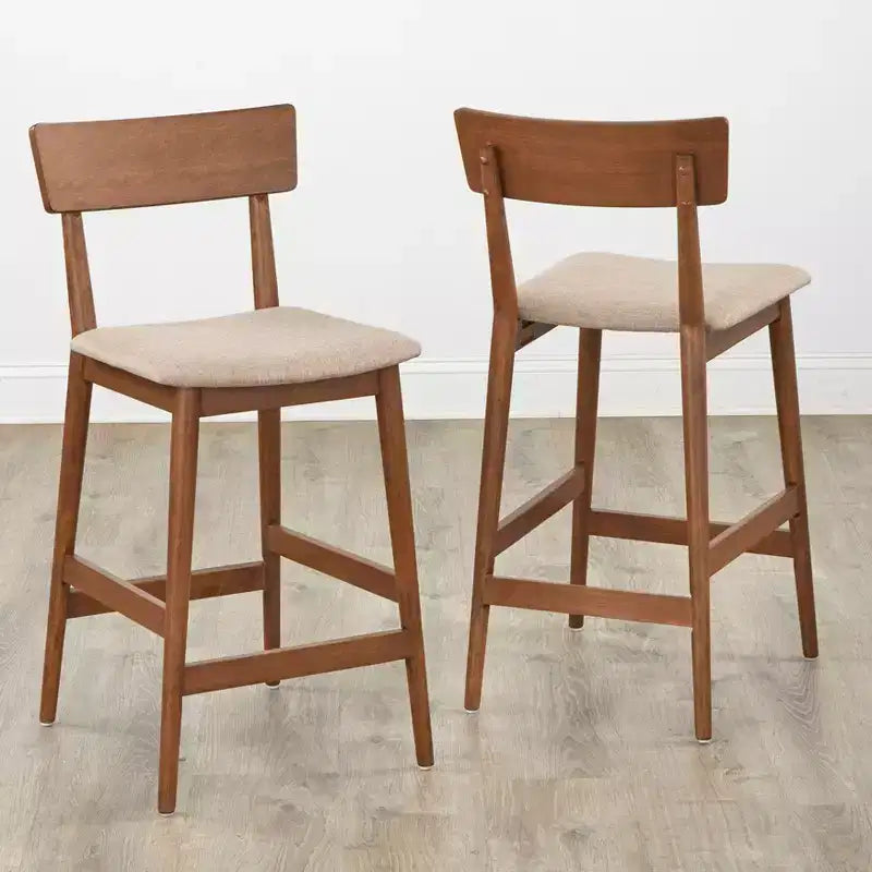 Set da pranzo 5 pezzi Newington, altezza bancone, noce