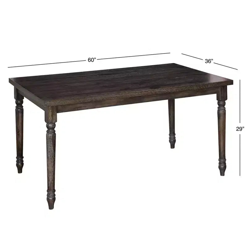 Set da pranzo Burntwood da 6 pezzi con panca